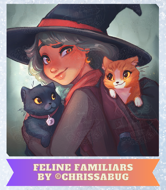 "Feline Familiars" by ©ChrissaBug Premium Decorative Release Papers for Diamond Painting