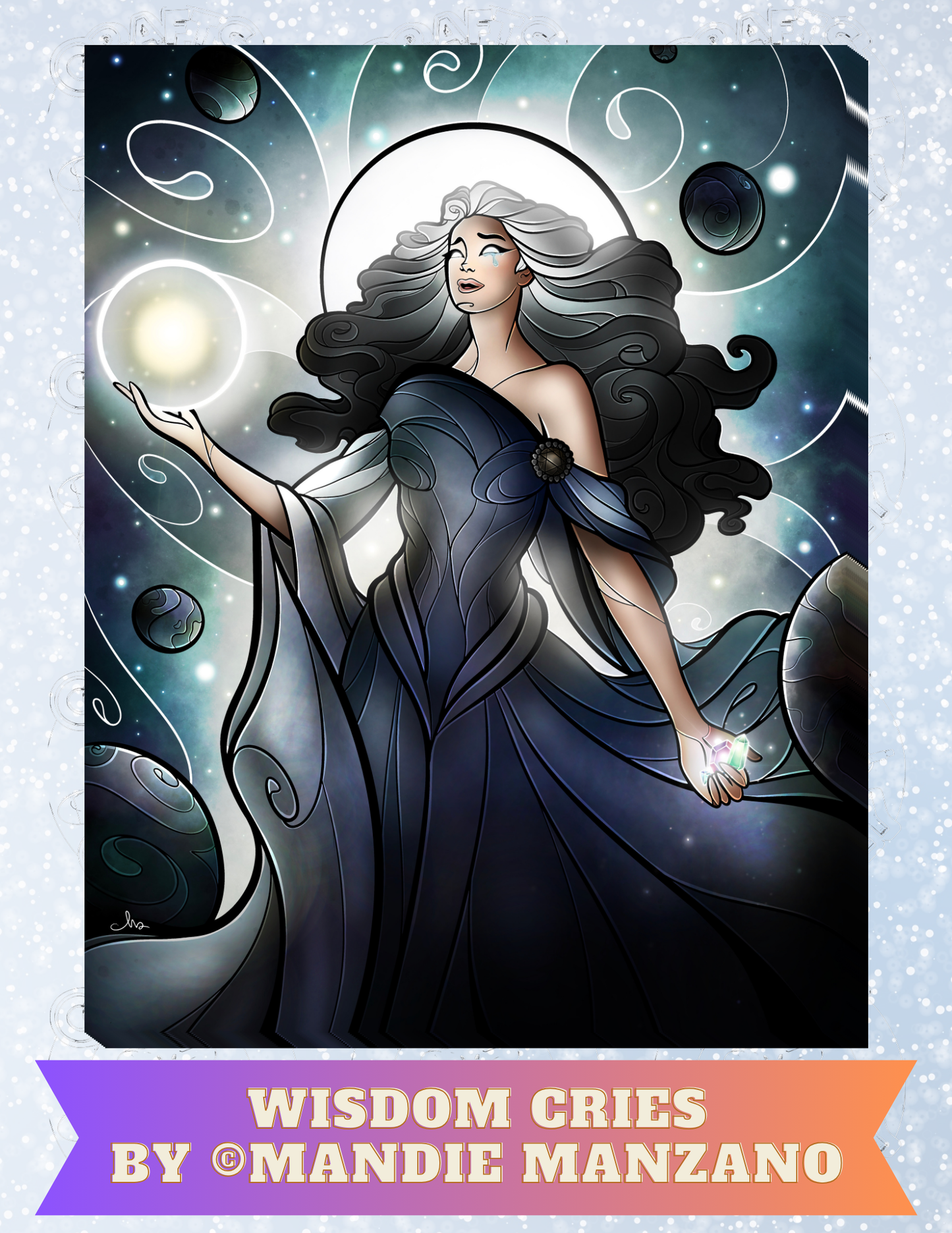 "Wisdom Cries" by ©Mandie Manzano Premium Decorative Release Papers for Diamond Painting