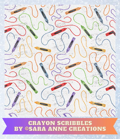 "Crayon Scribbles" by ©Sara Anne Creations Premium Decorative Release Papers for Diamond Painting