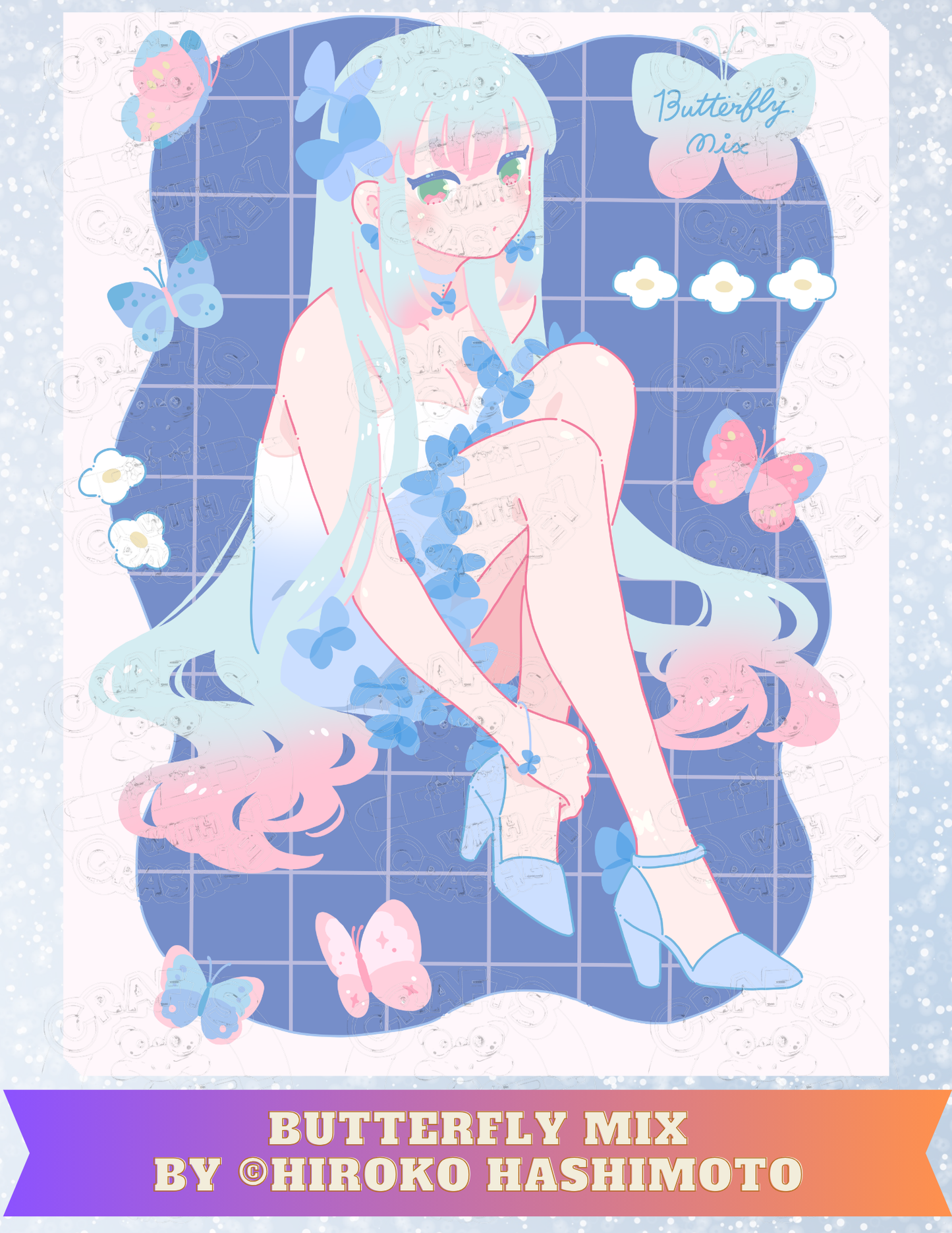 "Butterfly Mix" by ©Hiroko Hashimoto Premium Decorative Release Papers for Diamond Painting