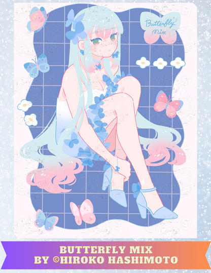 "Butterfly Mix" by ©Hiroko Hashimoto Premium Decorative Release Papers for Diamond Painting