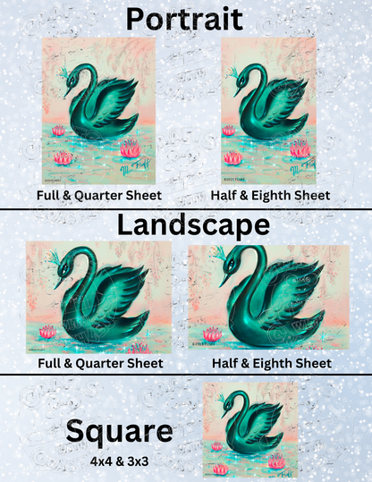 "Black Swan" By ©Miss Fluff Decorative Diamond Painting Release Papers