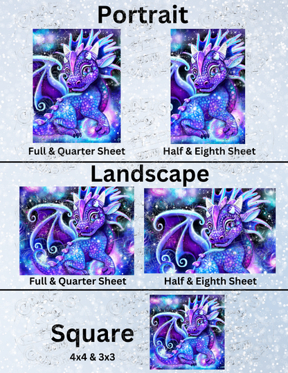 "Galaxy Lil Dragonz" by ©Sheena Pike Decorative Diamond Painting Release Papers