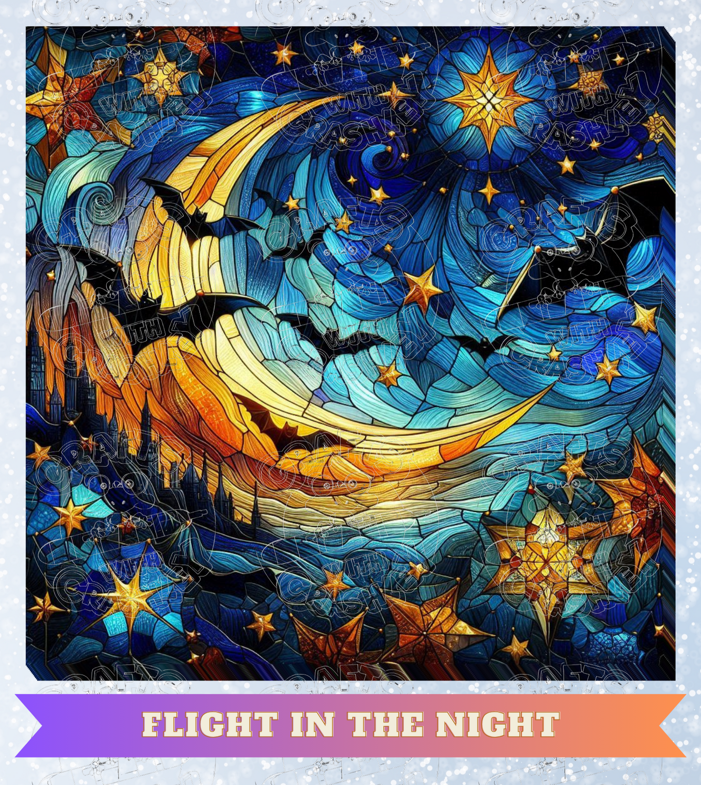 "Flight in the Night" Premium Decorative Release Papers for Diamond Painting