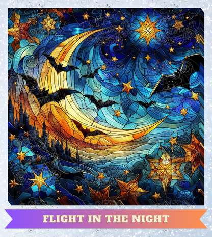 "Flight in the Night" Premium Decorative Release Papers for Diamond Painting