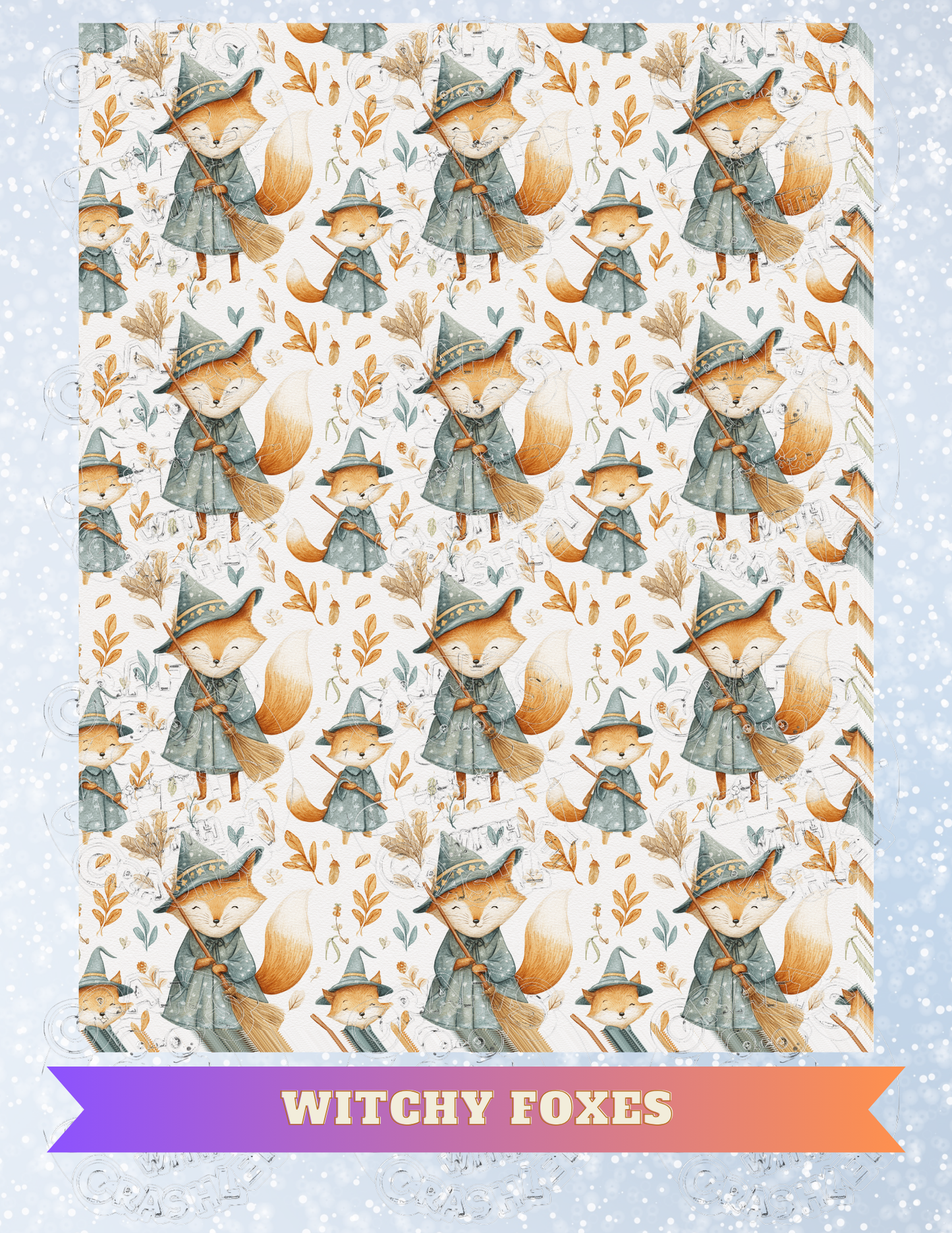 "Witchy Foxes" Premium Decorative Release Papers for Diamond Painting