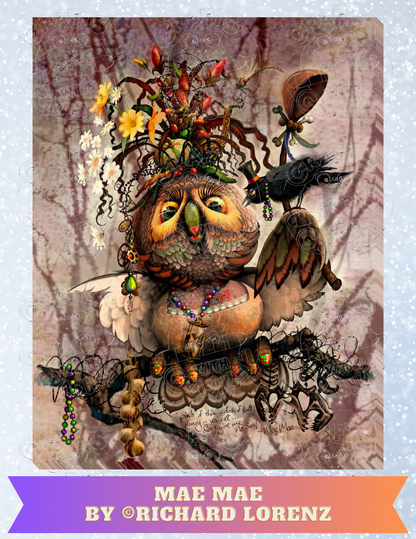 "Mae Mae" by ©Richard Lorenz Premium Decorative Release Papers for Diamond Painting