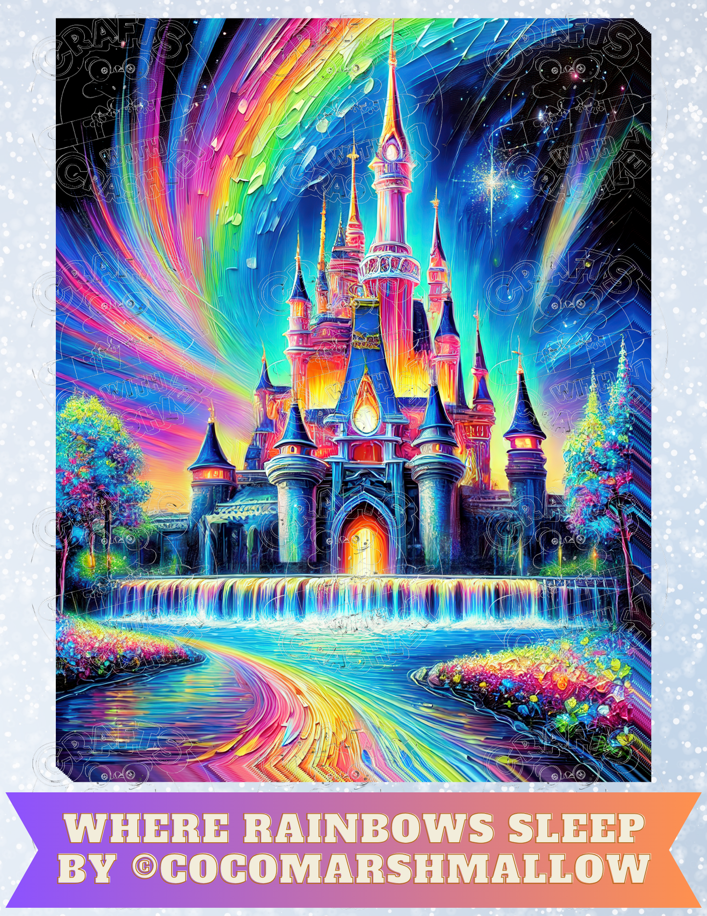 "Where Rainbows sleep" by ©Cocomarshmallow Premium Decorative Release Papers for Diamond Painting