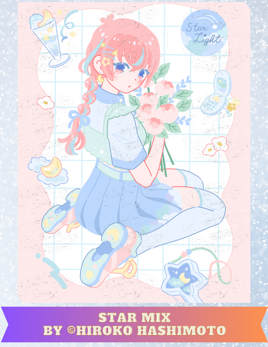 "Star Mix" by ©Hiroko Hashimoto Premium Decorative Release Papers for Diamond Painting