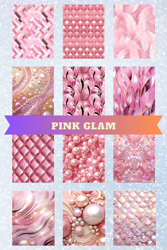 "Pink Glam" Premium Diamond Painting Release Papers