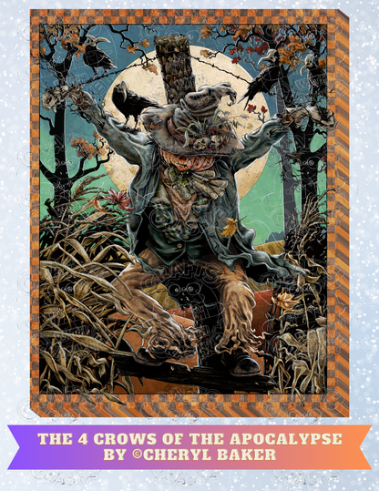 "The 4 Crows of the Apocalypse" by ©Cheryl Baker Premium Decorative Release Papers for Diamond Painting