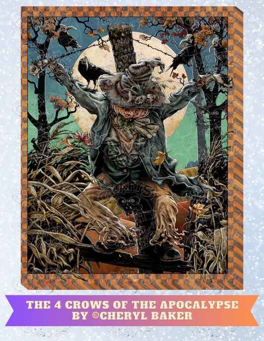 "The 4 Crows of the Apocalypse" by ©Cheryl Baker Premium Decorative Release Papers for Diamond Painting