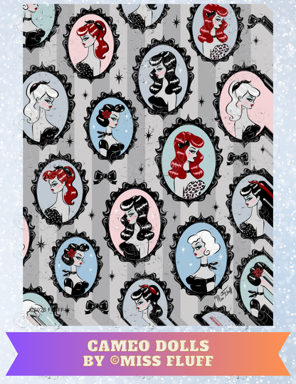 "Cameo Dolls" by ©Miss Fluff Premium Decorative Release Papers for Diamond Painting