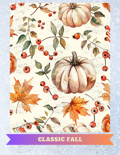 "Classic Fall" Premium Decorative Release Papers for Diamond Painting