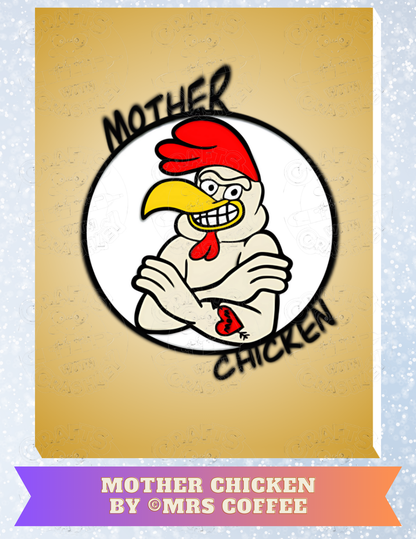 "Mother Chicken" by ©Mrs Coffee Premium Decorative Release Papers for Diamond Painting