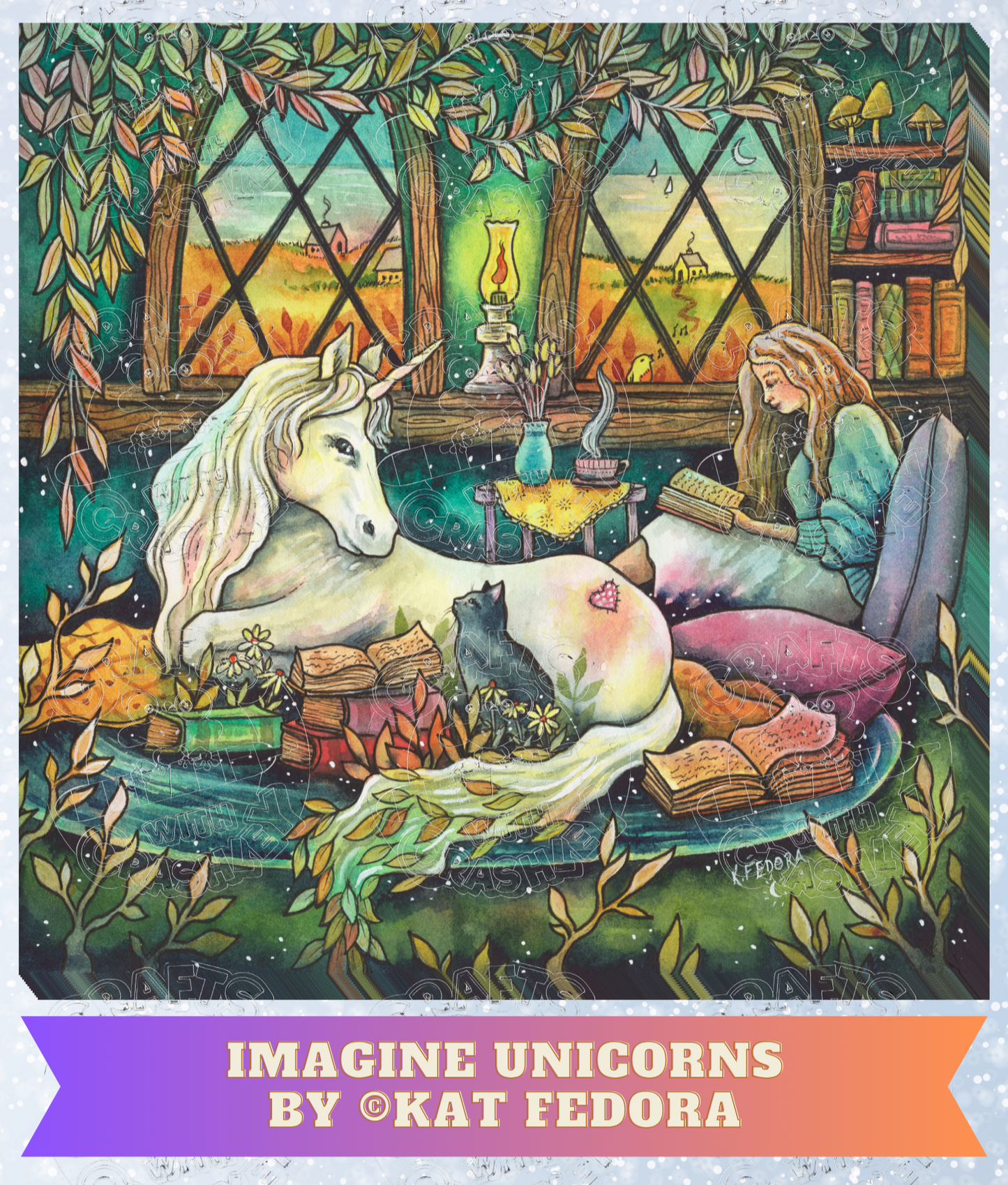 "Imagine Unicorns" by ©Kat Fedora Premium Decorative Release Papers for Diamond Painting