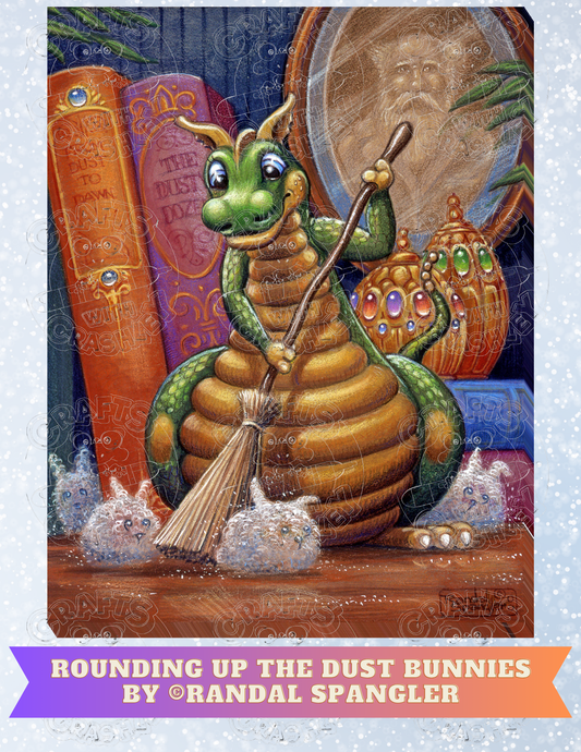 "Rounding Up the Dust Bunnies" by ©Randal Spangler Premium Decorative Release Papers for Diamond Painting