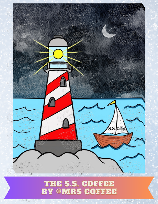 "The S.S. Coffee" by ©Mrs Coffee Premium Decorative Release Papers for Diamond Painting