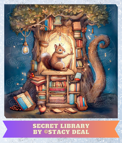 "Secret Library" by ©Stacy Deal Premium Decorative Release Papers for Diamond Painting