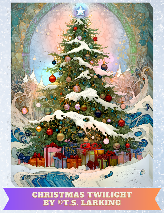 "Christmas Twilight" by ©T.S. Larking Premium Decorative Release Papers for Diamond Painting