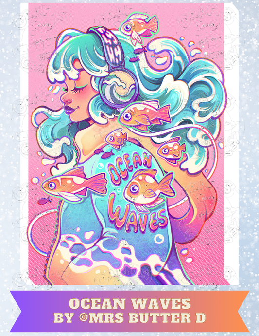 "Ocean Waves" by ©Mrs Butter D Premium Decorative Release Papers for Diamond Painting