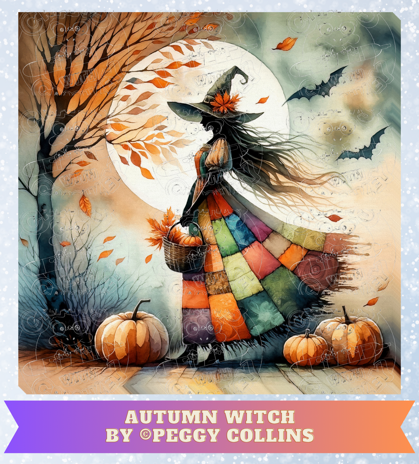 "Autumn Witch" by ©Peggy Collins Premium Decorative Release Papers for Diamond Painting