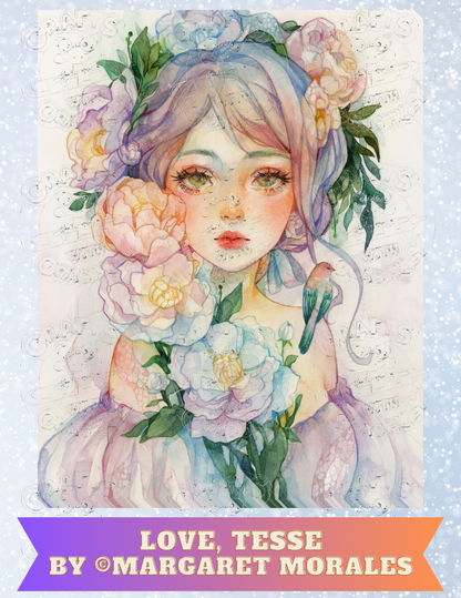 "Love, Tesse" by ©Margaret Morales Premium Decorative Release Papers for Diamond Painting