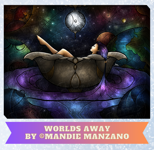 "Worlds Away" by ©Mandie Manzano Premium Decorative Release Papers for Diamond Painting