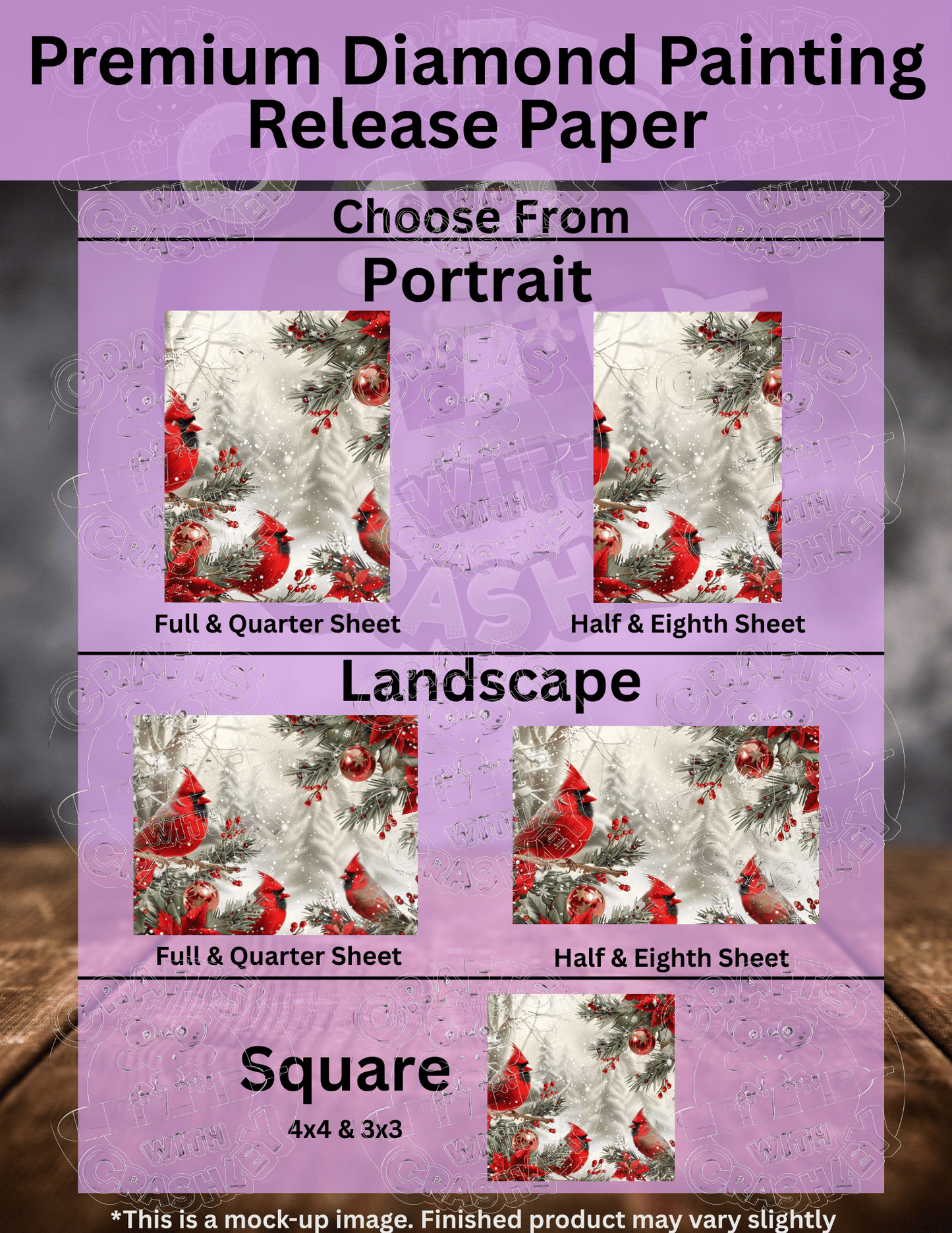 "Winter Cardinal Wishes" Premium Accessories for Diamond Painting