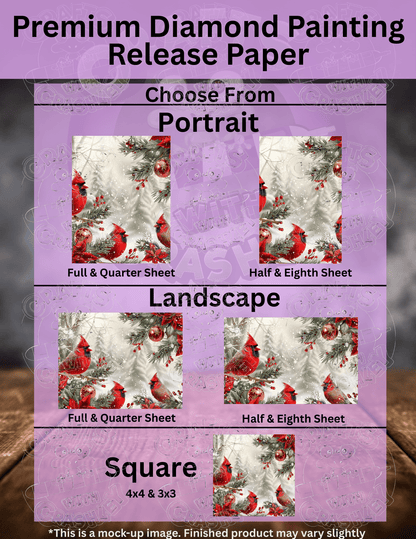 "Winter Cardinal Wishes" Premium Accessories for Diamond Painting
