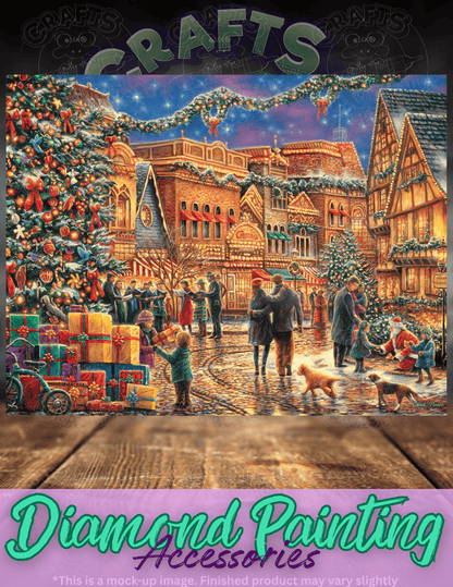 "Christmas at Town Square" by ©Chuck Pinson Premium Accessories for Diamond Painting