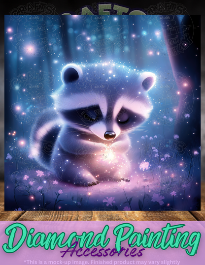"Cutie Raccoon" by ©Cocomarshmallow Premium Accessories for Diamond Painting