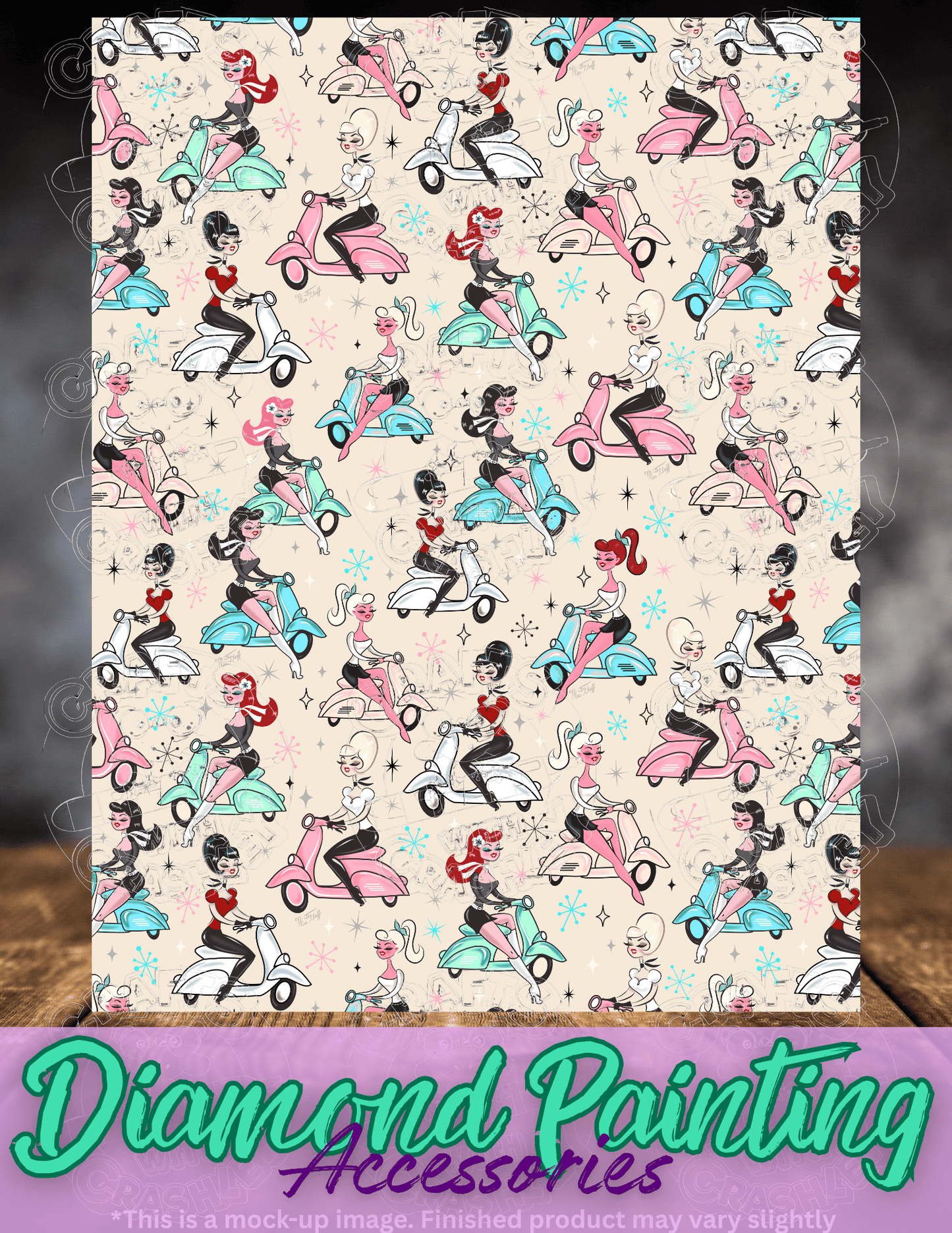 "Scooter Girls" by ©Miss Fluff Premium Accessories for Diamond Painting