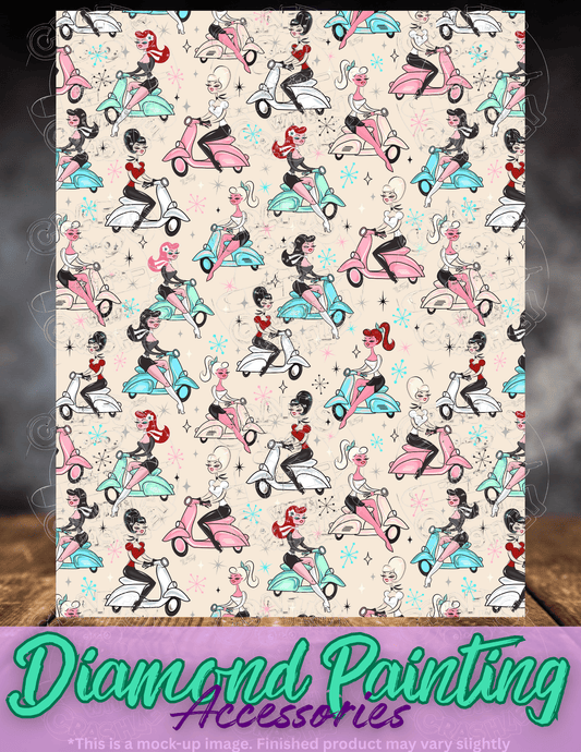 "Scooter Girls" by ©Miss Fluff Premium Accessories for Diamond Painting