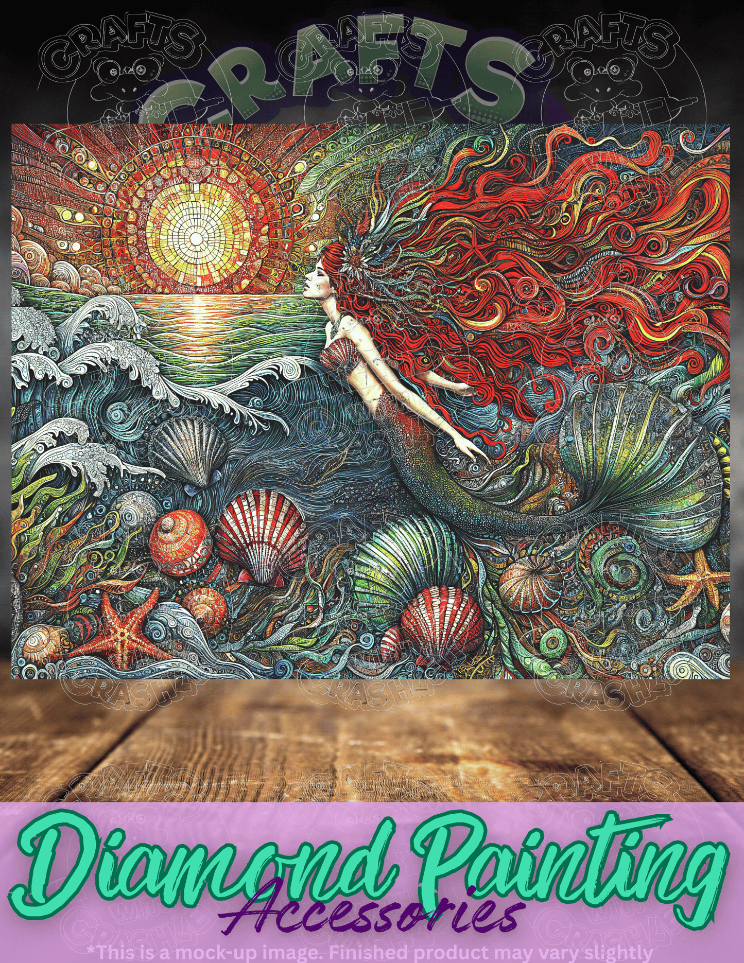 "Sunset Mermaid" by ©Peggy Collins Premium Accessories for Diamond Painting