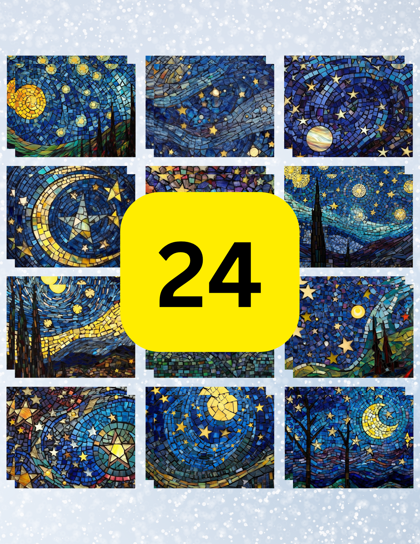 "A Mosaic Starry Night" Premium Diamond Painting Release Papers