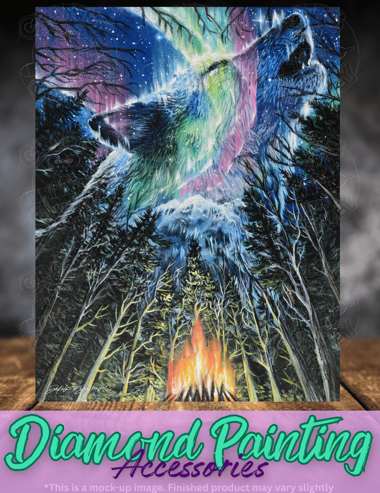 "Northern Wolf" by ©Dakota Daetwiler Premium Accessories for Diamond Painting
