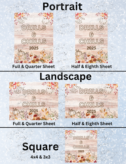 "Drills and Chills 2025" Premium Decorative Release Papers for Diamond Painting