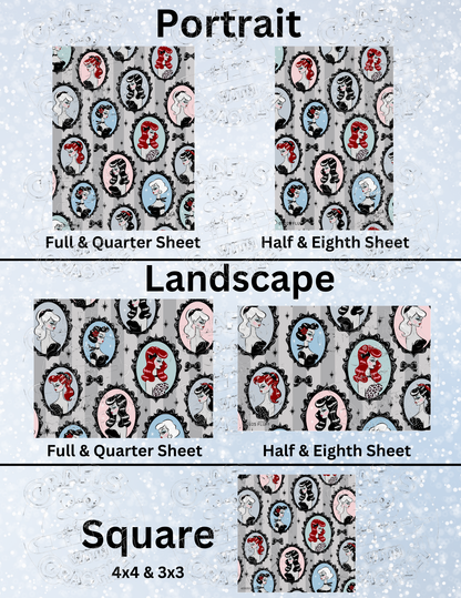 "Cameo Dolls" by ©Miss Fluff Premium Decorative Release Papers for Diamond Painting