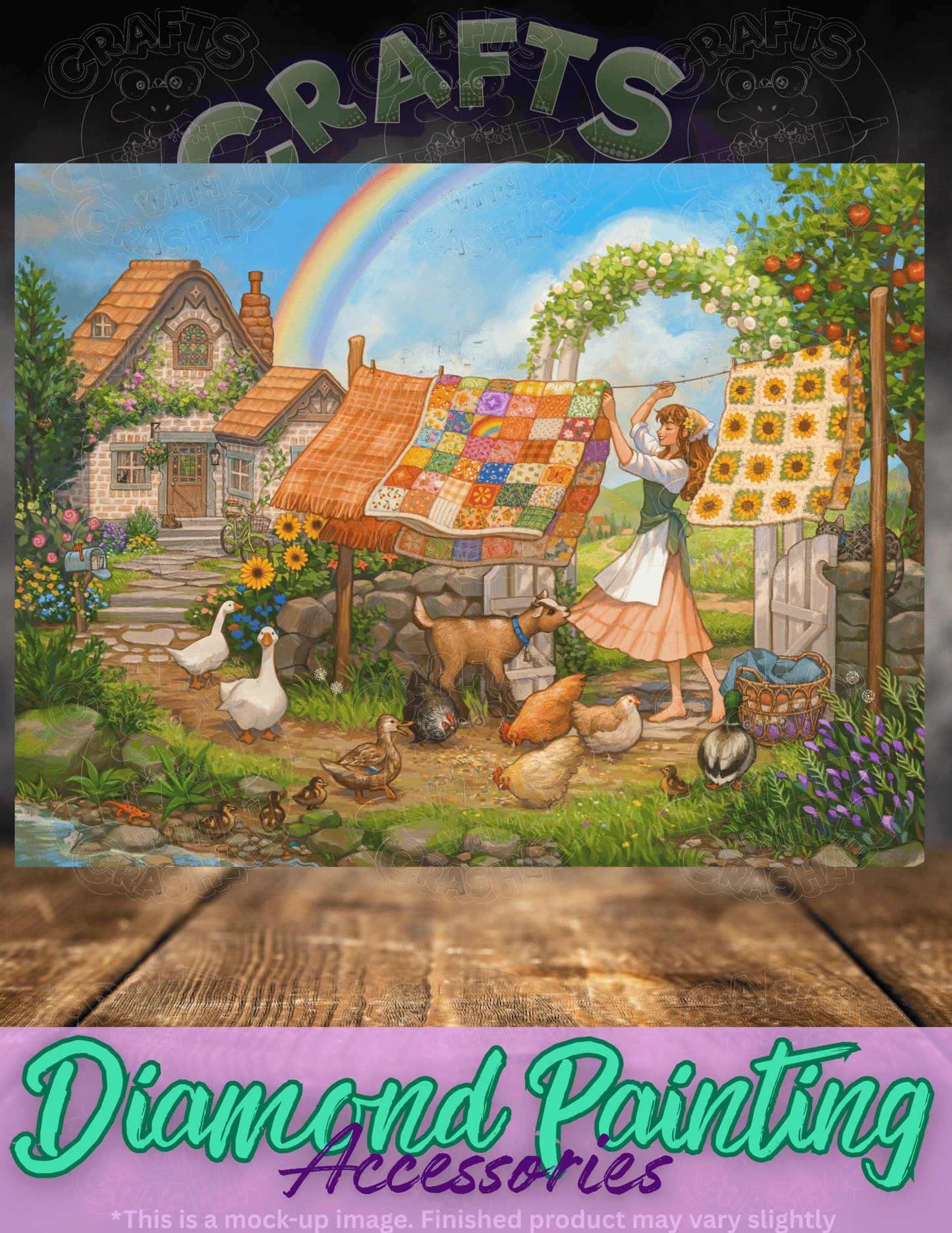 "Rainbow Quilt" by ©Ivy Dolamore Premium Accessories for Diamond Painting