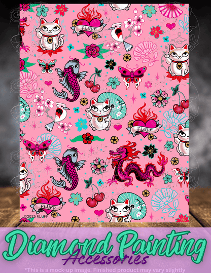 "Lucky Kitty" by ©Miss Fluff Premium Accessories for Diamond Painting