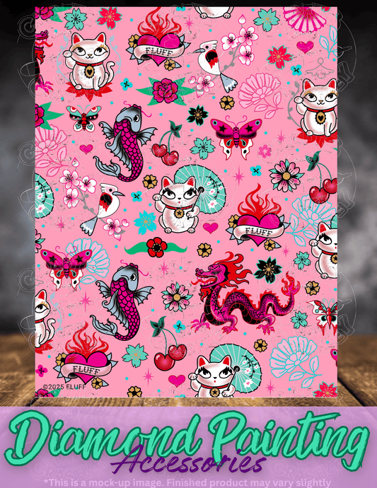 "Lucky Kitty" by ©Miss Fluff Premium Accessories for Diamond Painting