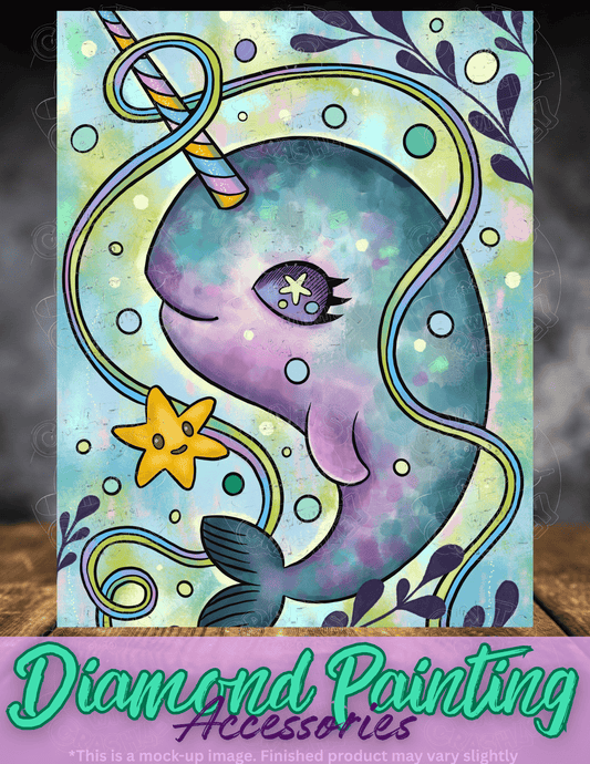 "Rainbow Narwhal" by ©Jeremiah Ketner Premium Accessories for Diamond Painting