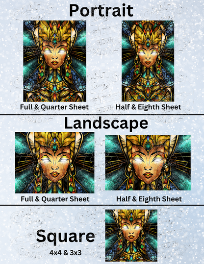 "Nefertiti" by ©Mandie Manzano Premium Decorative Release Papers for Diamond Painting