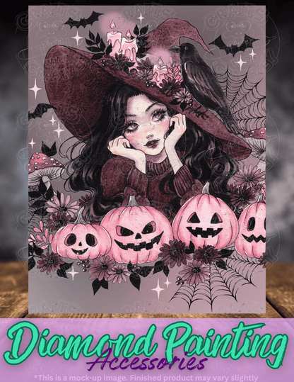 "Pink Halloween" by ©Aria Illustration Premium Accessories for Diamond Painting