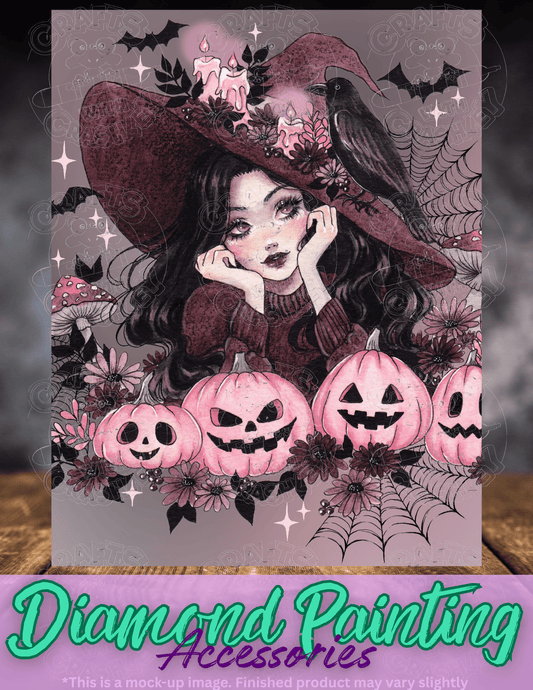 "Pink Halloween" by ©Aria Illustration Premium Accessories for Diamond Painting