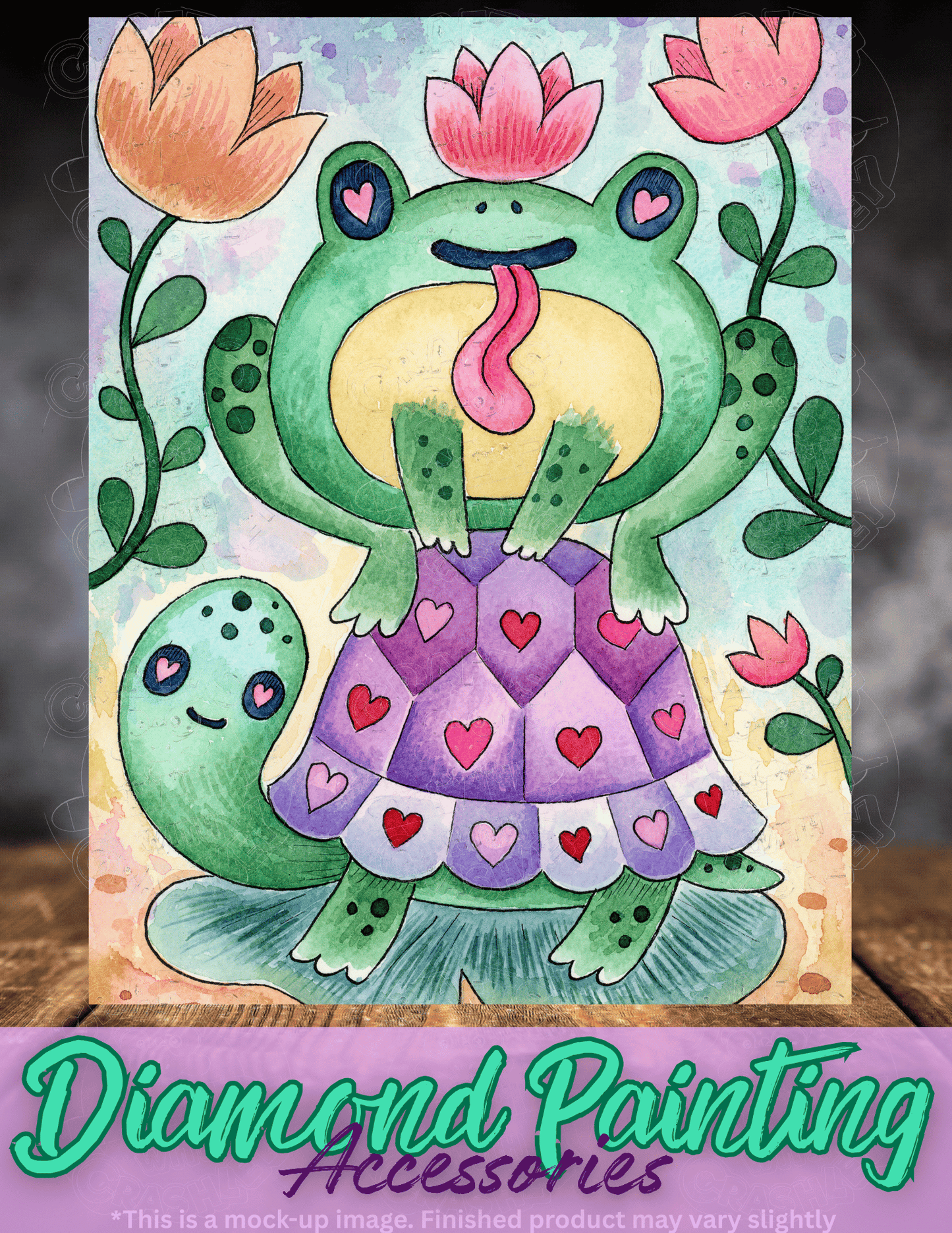 "Frog and Turtle" by ©Jeremiah Ketner Premium Accessories for Diamond Painting