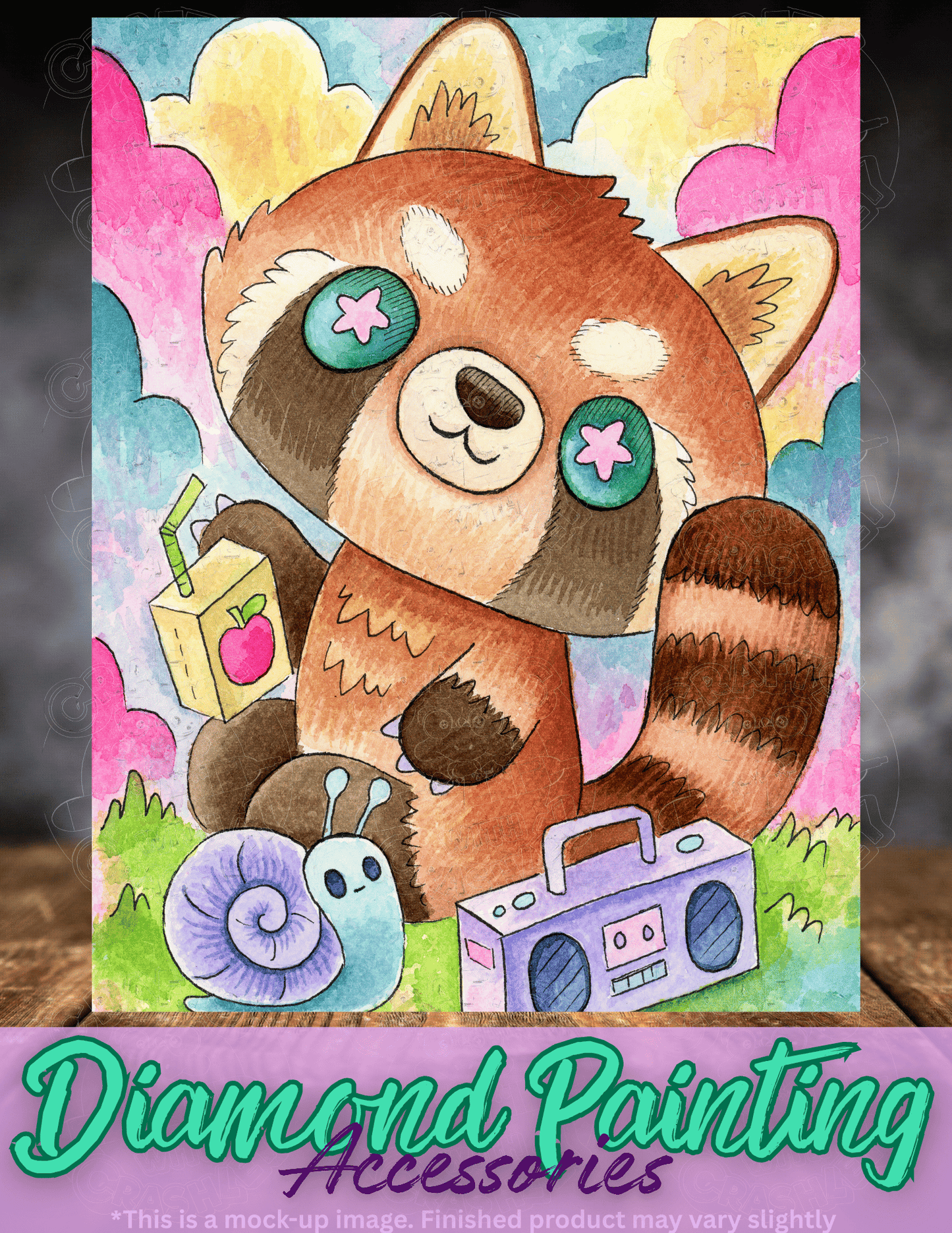 "Red Panda Summer" by ©Jeremiah Ketner Premium Accessories for Diamond Painting