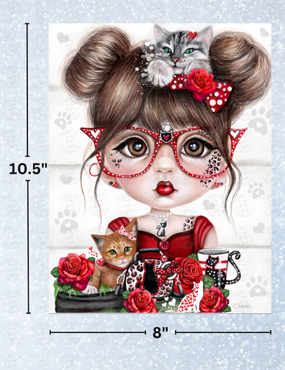 "Cat Crazy Chloe" by ©Sheena Pike Decorative Diamond Painting Release Papers
