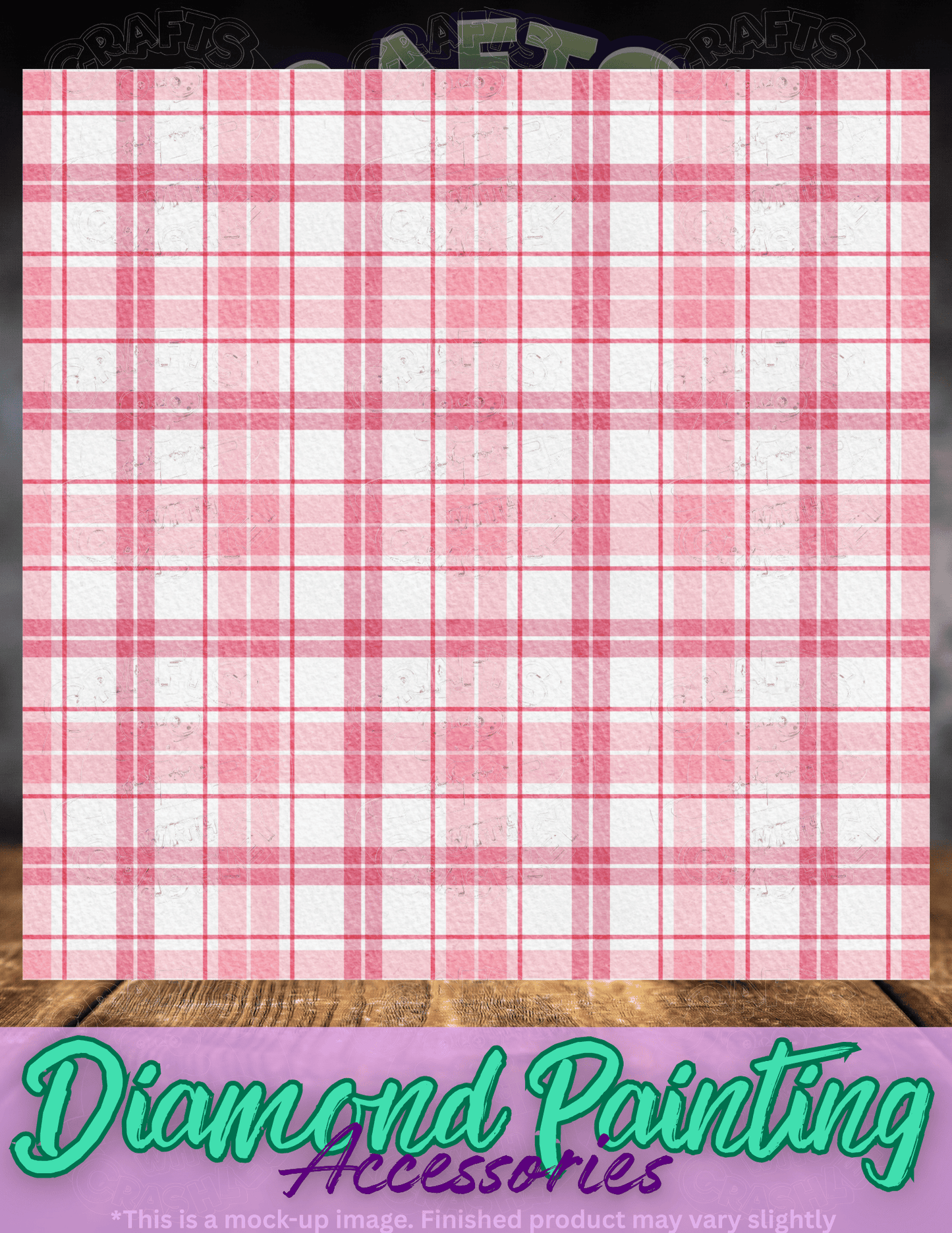 "Pink Plaid" by ©Sara Anne Creations Premium Accessories for Diamond Painting